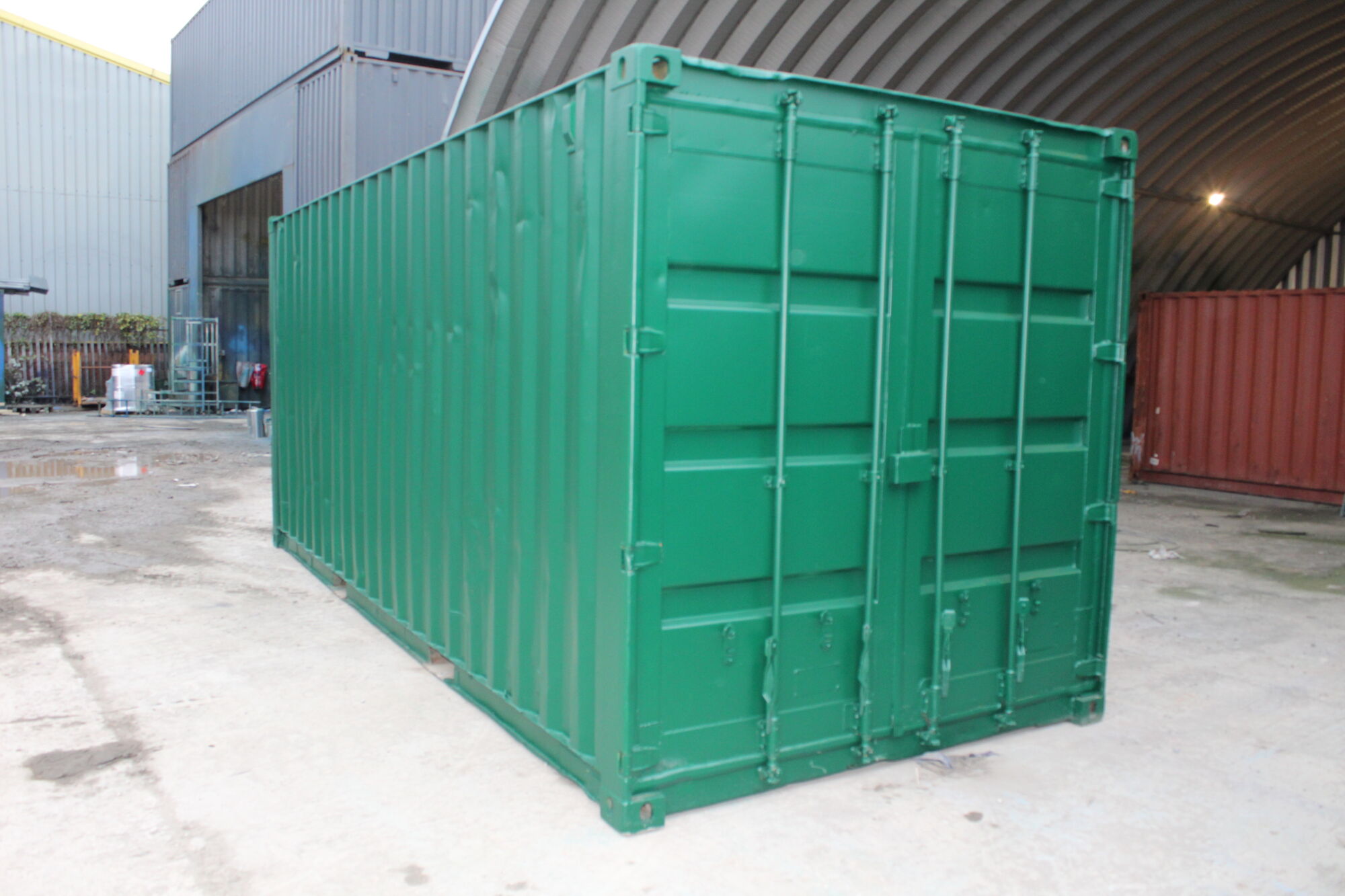 Painted Green, Used Weathertight Shipping Containers – Ref.-UGS