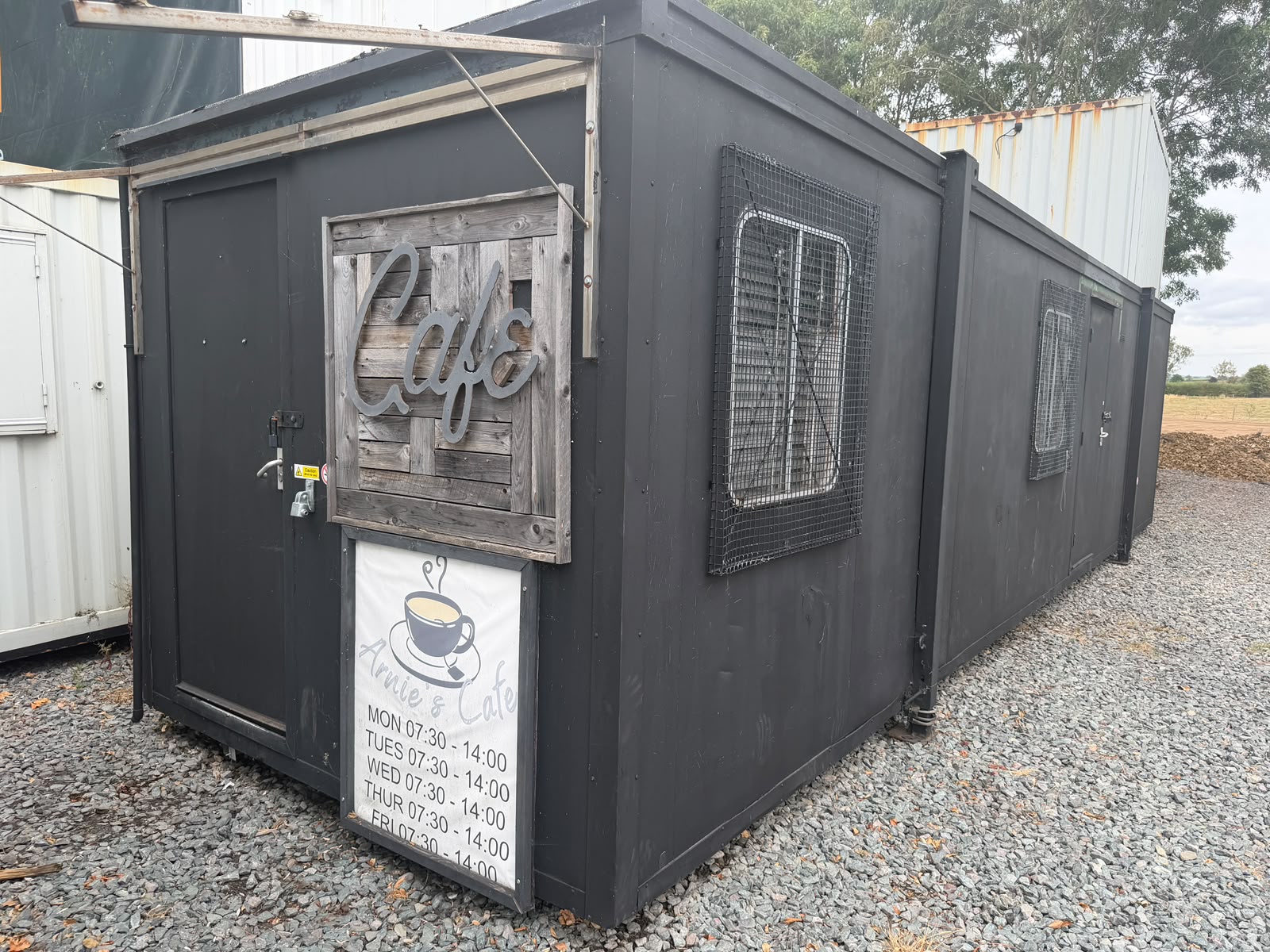 34′ x 9′ Converted Portacabin Café with Toilet – Ref.-336